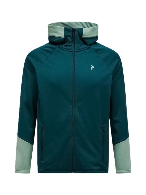 M Rider Essentials Midlaye Zip Hood Ponderosa Pine / Green Valley