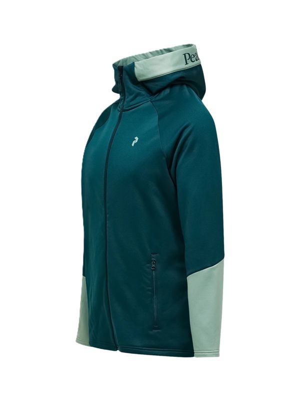 M Rider Essentials Midlaye Zip Hood Ponderosa Pine / Green Valley