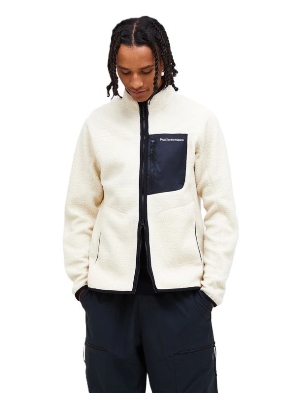 M NatureRush Pile Zip Jacket Sand Fog / Black