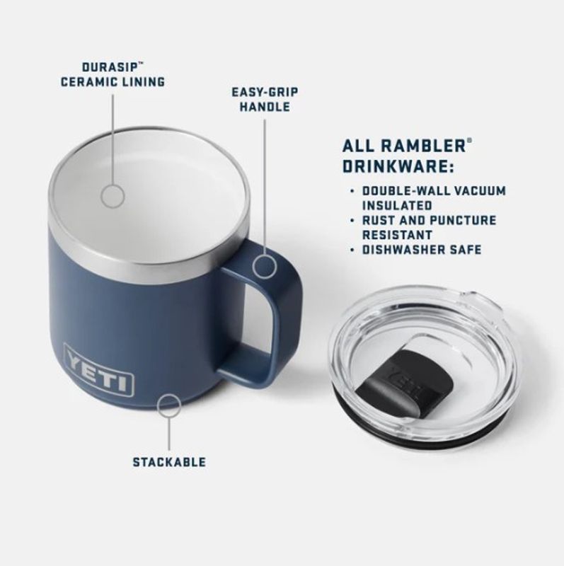 Rambler 10 oz (295 ml) Stackable Mug Black