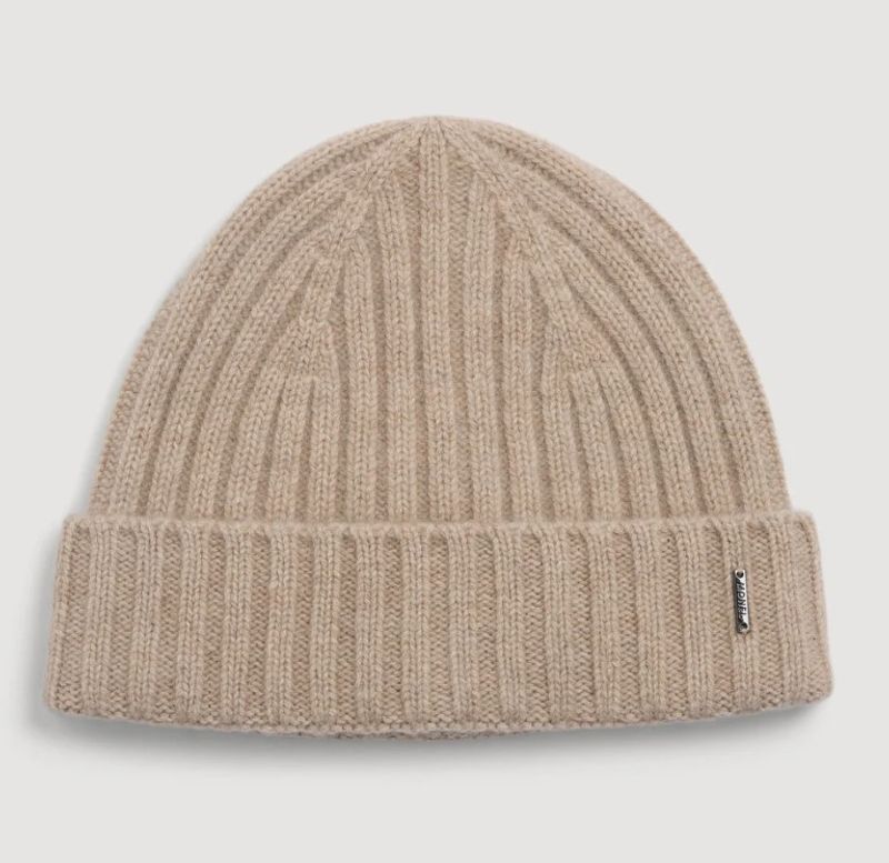 Ferro Cashmere Beanie Stone Sand