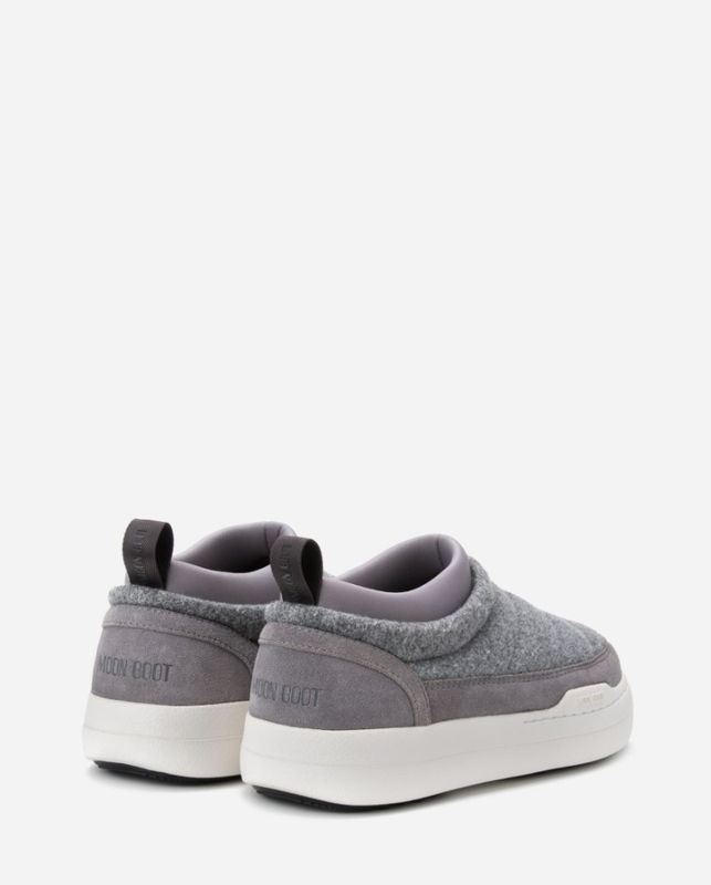 MOON BOOT PARK SOFT GREY FELT SNEAKERS